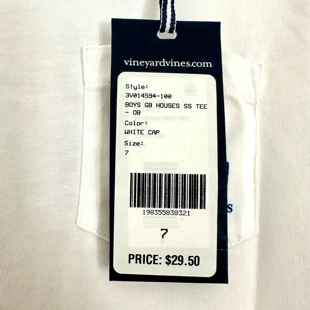 NWT Vineyard Vines White Tee Oak Bluffs MA